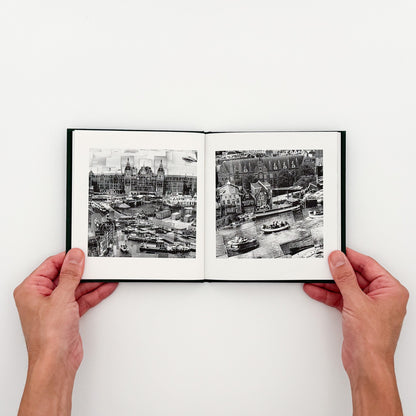 西野壮平『SHORT STORIES: Amsterdam』。2014年撮影の《Diorama Map》からアムステルダムの都市風景と細部を再構成した、2026年Migo刊の写真集。巻末にコラージュ作品全体図の折り込み付き。