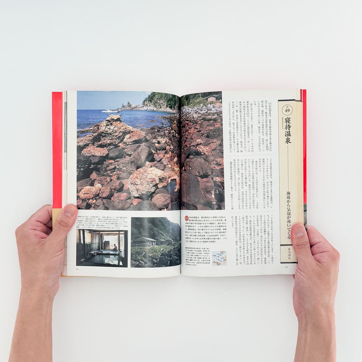ARASHIYAMA Kozaburo / 嵐山光三郎『決定版（とっておき）快楽温泉201』北海道から薩南諸島まで、源泉や共同湯、伝統的な温泉宿を地域別に紹介した1999年講談社刊の温泉案内書。