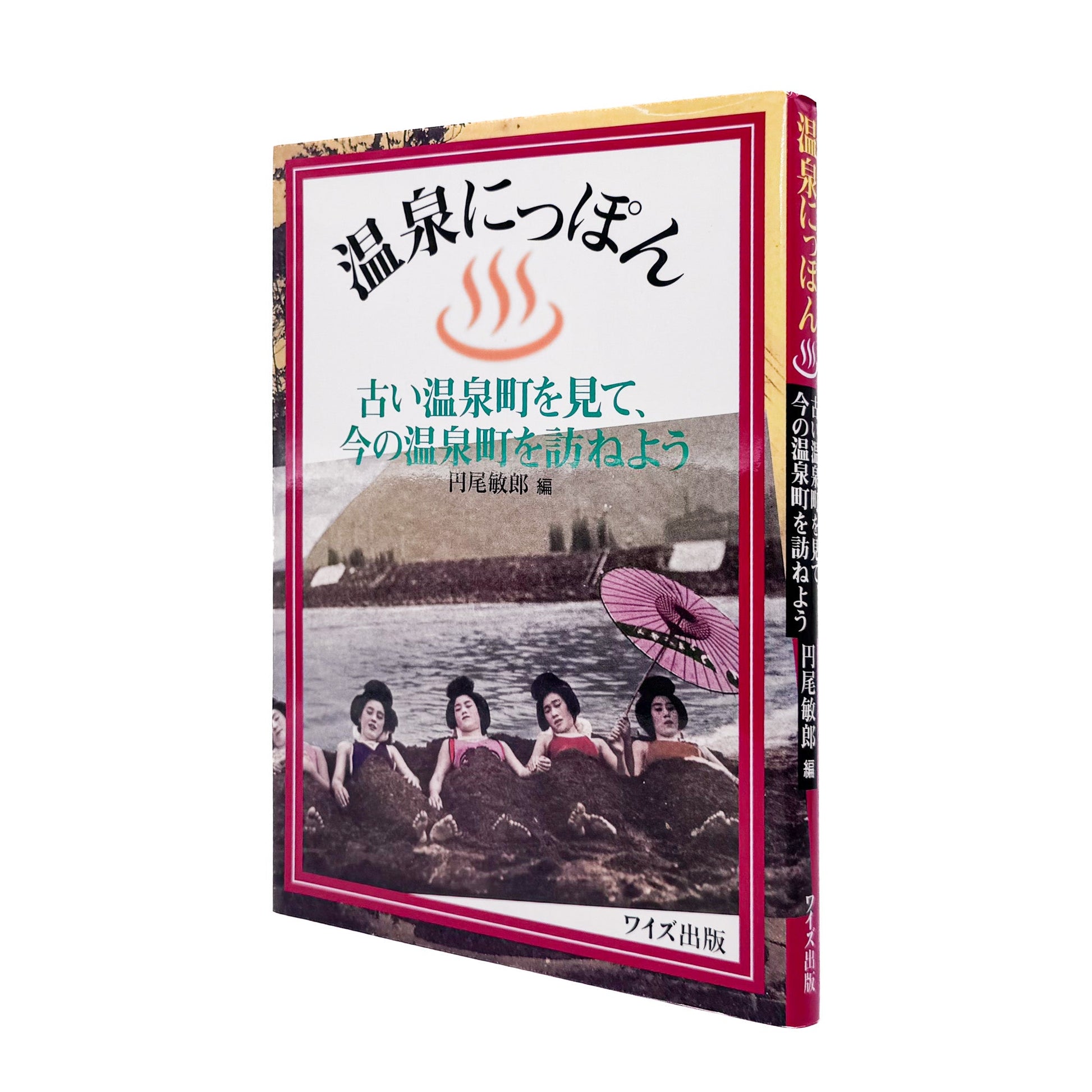 円尾敏郎編『温泉にっぽん　古い温泉町を見て、今の温泉町を訪ねよう』表紙と背を斜めから撮影した商品画像