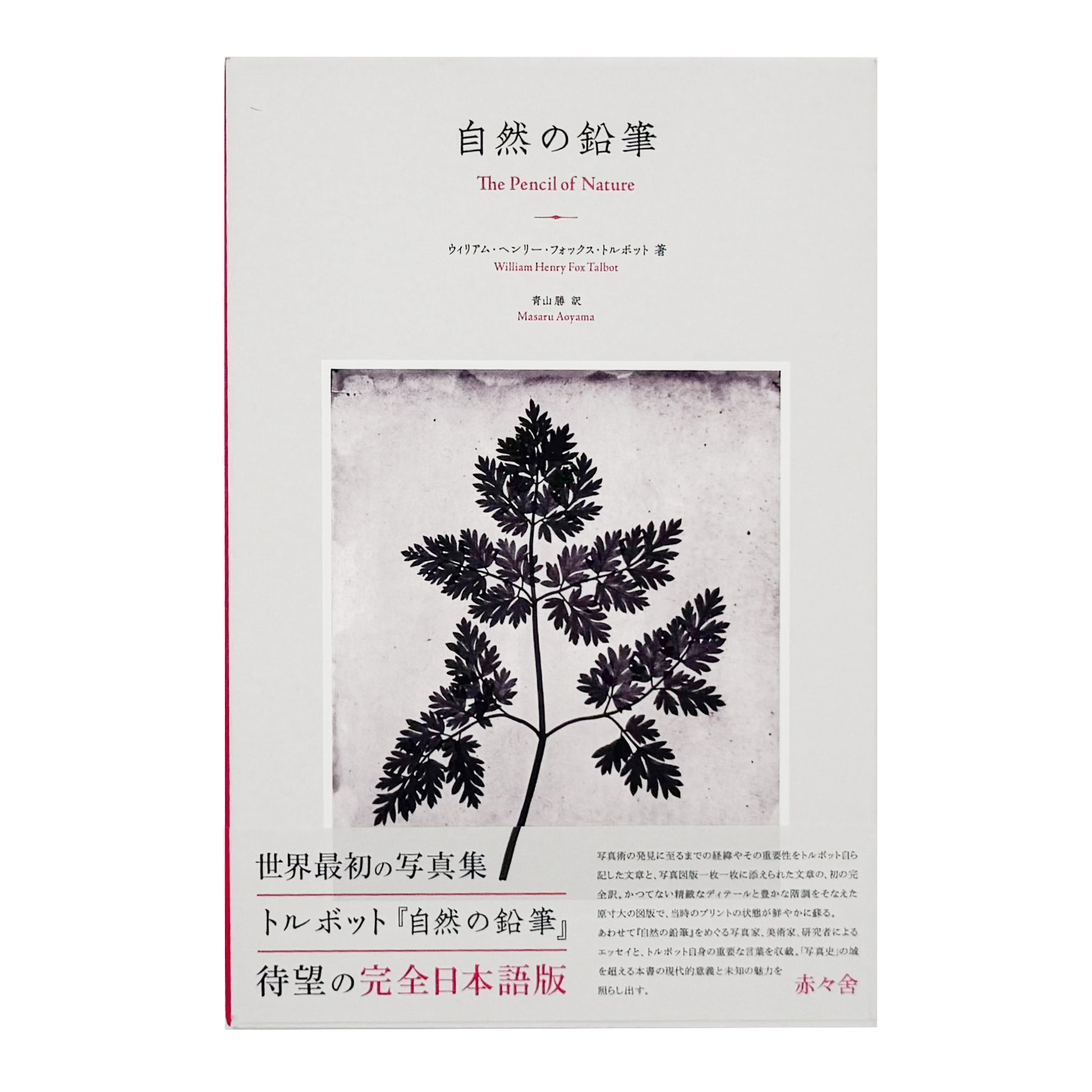ウィリアム・ヘンリー・フォックス・トルボット『自然の鉛筆』。1844–46年刊の写真集を全訳し、24点の写真図版と論考を収録した2016年赤々舎刊日本語版。